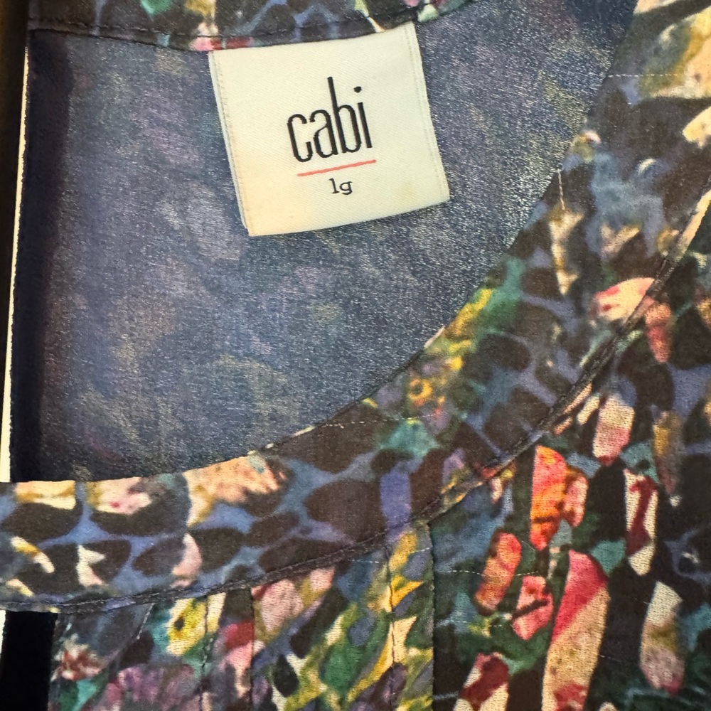 Cabi Stained Gem Multicolor Patterned Blouse Us L - image 4